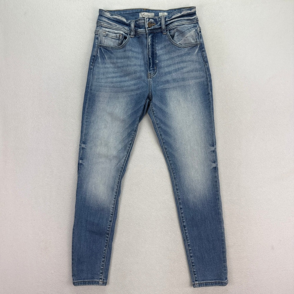 Kancan Kurvy Ultra High Rise Ankle Skinny Jeans Light Wash Women's Size 28